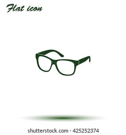 Hipster glasses illustration. Glasses silhouette.