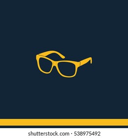 Hipster glasses illustration. Glasses silhouette.