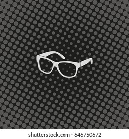 Hipster glasses illustration. Glasses silhouette.