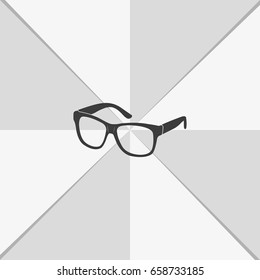 Hipster glasses illustration. Glasses silhouette.
