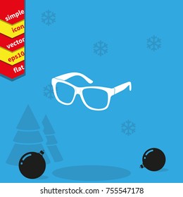 Hipster glasses illustration. Glasses silhouette.