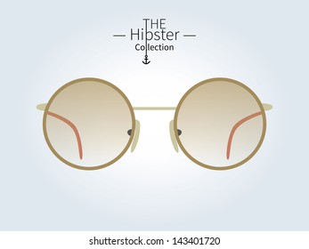 Hipster glasses, Hipster man. Vector illustration.