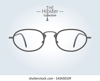 Hipster glasses, Hipster man. Vector illustration.