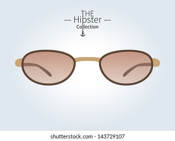 Hipster glasses, Hipster man. Vector illustration.