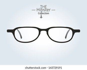 Hipster glasses, Hipster man. Vector illustration.