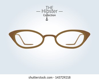 Hipster glasses, Hipster man. Vector illustration.