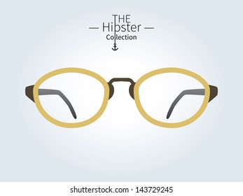 Hipster glasses, Hipster man. Vector illustration.