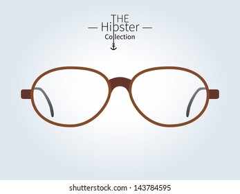 Hipster glasses, Hipster man. Vector illustration.