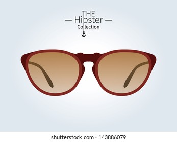 Hipster glasses, Hipster man. Vector illustration.