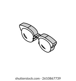 hipster glasses optical isometric icon vector. hipster glasses optical sign. isolated symbol illustration