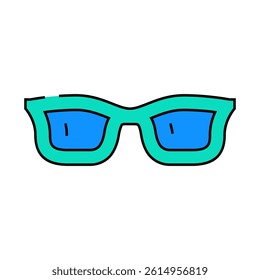 hipster glasses optical line icon vector. hipster glasses optical sign. isolated symbol illustration
