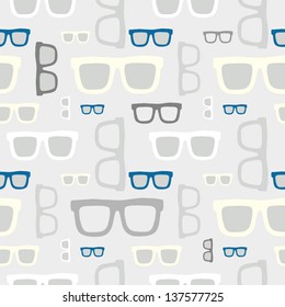 Hipster glasses seamless pattern