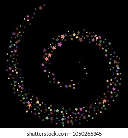 Hipster Glitter Vector Stars Falling Down. Funky Cool Vintage Confetti Celebration Background. Christmas, New Year, Birthday, Music Event. VIP Vintage Glitter Vector Falling Stars Pattern
