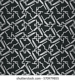 Hipster gray ornamental seamless pattern in carpet style. Vector background. Shining, symmetrical design for fabric, carpet, textile or other purpose.