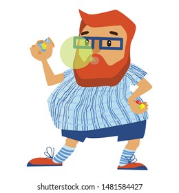Hipster gum icon. Cartoon of hipster gum vector icon for web design isolated on white background