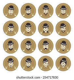 hipster guy with bowler hat pack