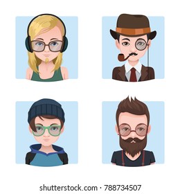 Hipster guys collection