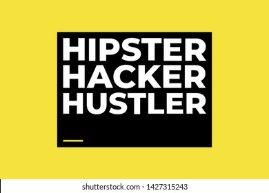 Hipster Hacker Hustler Sticker Illustration Vector Print