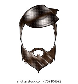 Hipster hairstyle and beard