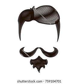 Hipster hairstyle and beard