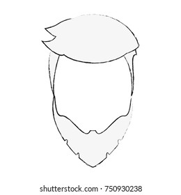 Hipster hairstyle and beard icon vector illustration graphic design
