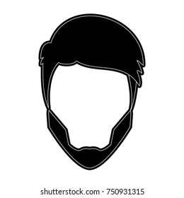 Hipster hairstyle and beard icon vector illustration graphic design