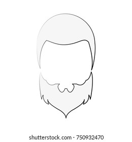 Hipster hairstyle and beard icon vector illustration graphic design