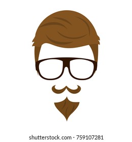 Hipster hairstyle and glasses