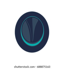 Hipster hat isolated vector icon. Fedora hat, modern clothing illustration.