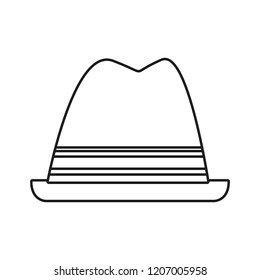 hipster hat on white background