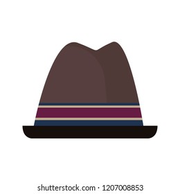 hipster hat on white background