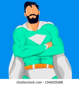 Hipster hero man