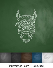 hipster horse icon. Hand drawn vector illustration