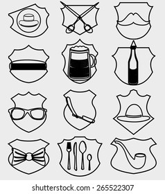 hipster icon design vector art