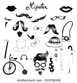 Hipster Icon Doodle Vector