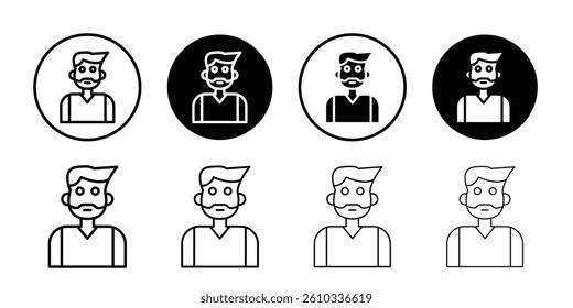 Hipster icon Flat fill set collection