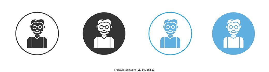 Icono de Hipster. Plantilla de diseño de iconos gráficos