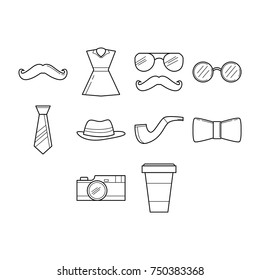 hipster icon outline