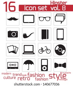 Hipster icon set