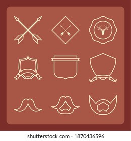 Hipster icon set design, Style vintage retro fashion culture theme Vector illustration