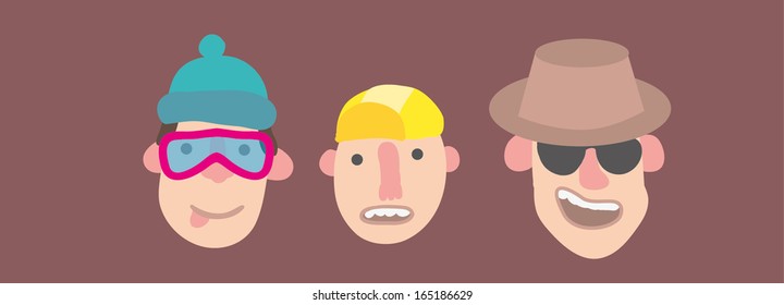 Hipster Icon set / Flat Design