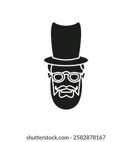 Hipster icon Symbol mark in Outline style