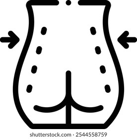Icono hipster. Diseño De Estilo Lineal Delgado Aislado Sobre Fondo Blanco