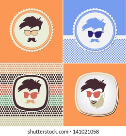 Hipster icons set