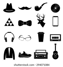 Hipster icons set