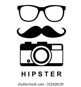 Hipster icons vector