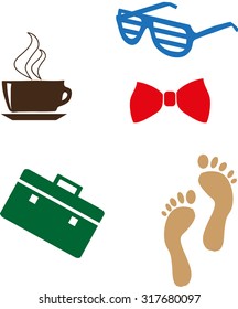 Hipster icons. Vector illustration
