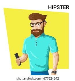 Hipster illustration vector