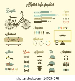 Hipster info graphics elements and icons