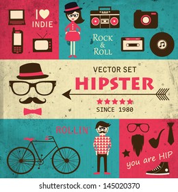 Hipster infographics. Vector illustration